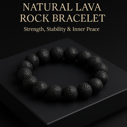 Natural Lava Rock Bracelet – Strength, Stability & Inner Peace