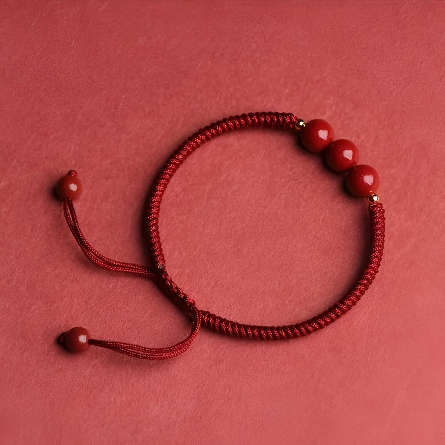 Hand-Woven Cinnabar Beads Bracelet – Protection, Prosperity & Strength