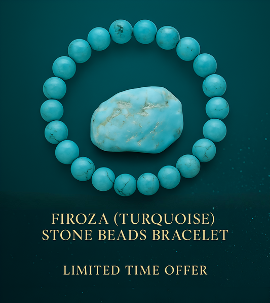 Firoza (Turquoise) Stone Beads Bracelet – Timeless Elegance & Positive Energy