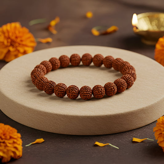 5 Mukhi Rudraksha Bracelet – Spiritual Protection, Balance & Growth
